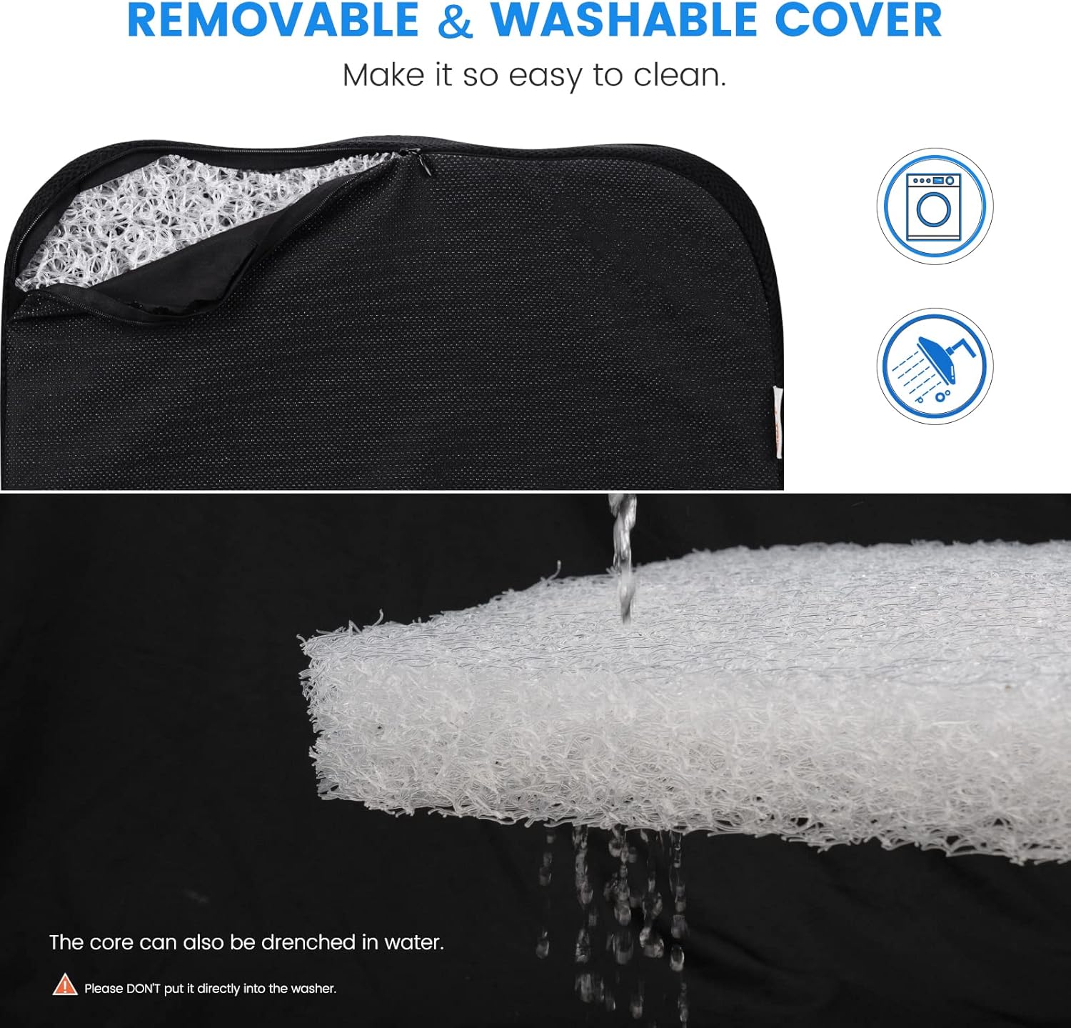 HEYTRIP Car Seat Cushion for Driving, Breathable Air Fiber Truck Seat Cushion for Short Drivers, Tailbone Back Pain Relief, for Office Chair Car Seat Wheelchair