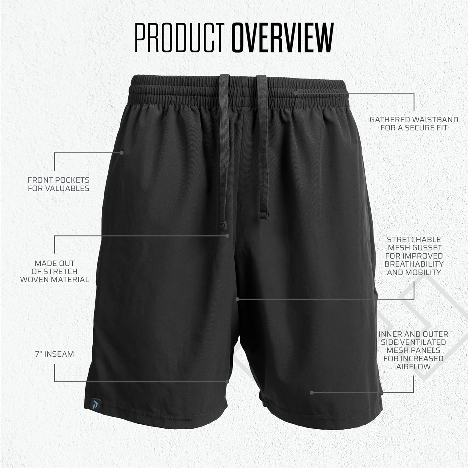 Skiennix Men's 7-Inch Workout Shorts - Lightweight & Breathable Fabric for Ultimate Comfort