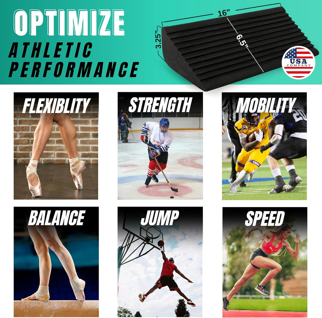 Skiennix Slant Board for Calf Stretching - Balance Board for Plantar Fasciitis & Achilles Tendonitis Relief