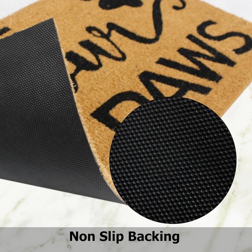 Croft&Cane Welcome Doormat - Non-Slip Coco Coir Mat for Dirt Trapping - 17 x 30 Inches for High Traffic Areas