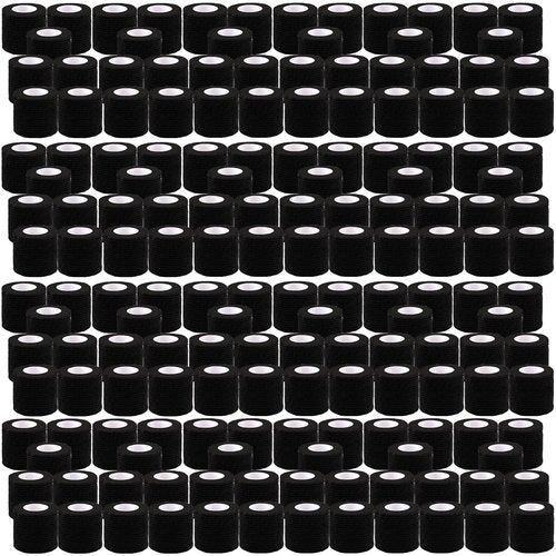 BQTQ 168 Rolls Self Adhesive Bandage Wrap 2 Inch Self Adherent Wraps Black Stretch Selfstick Bandages for Wrist Ankle Swelling Sprains