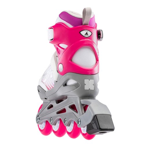 Bladerunner by Rollerblade Phoenix Girls Adjustable Fitness Inline Skate, White and Fuchsia, Junior, Value Performance Inline Skates, Youth Junior 1 to 4