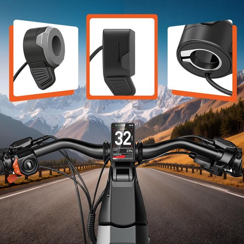 Wokyo Universal Throttle Accelerator for NIU KQi2 KQi2 Pro KQi3 KQi3 Pro, Electric Scooter Throttle with Raised Stripes, E Scooter Speed Control Thumb Throttle Assembly Accessories