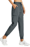Libin Women's Cargo Joggers Lightweight Quick Dry Hiking Pants Athletic Lounge Casual Travel Tall, Steel Gray M