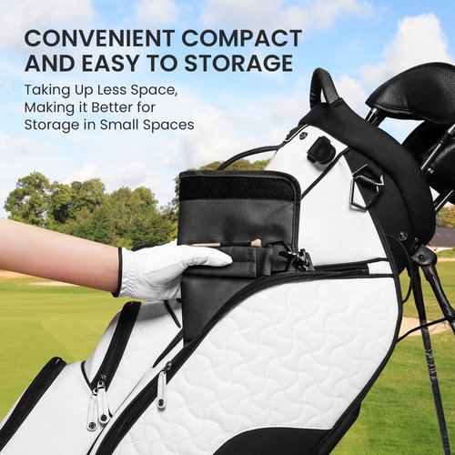 FINGER TEN Golf Club Bag Mini Lightweight for Men Women Ladies Kids with/Without Ball Pouch Pack, Portable for Driving Range Carrier Course Training Case (1 Pack in Black)