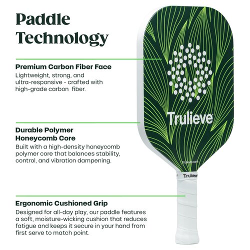 Paddle 20mm Carbon Fiber Pickleball Racket – Professional Grade, Graphite Spin Surface, Forged Carbon Handle | Lightweight Control Paddle for Adults, Men & Women – Designed in USA
