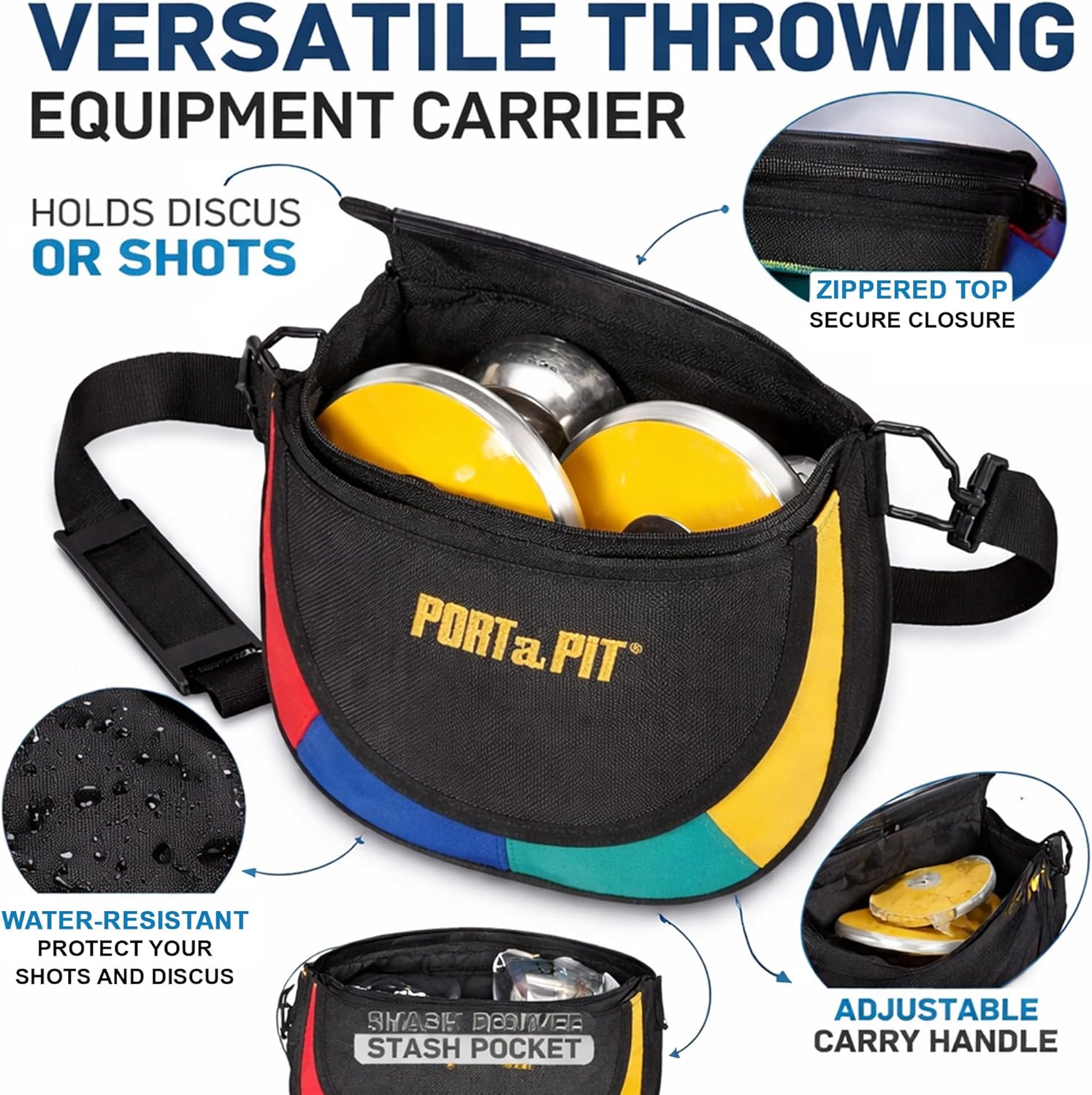 Port A Pit Shot & Discus Carrier - Durable Sports Equipment Bag for Easy Transport & Storage