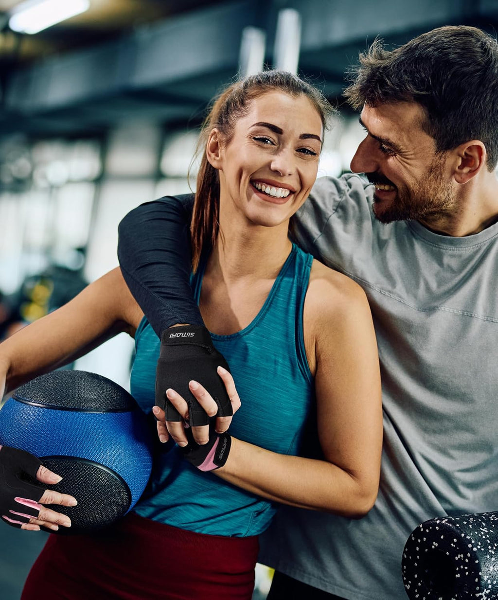 SIMARI Workout Gloves - Breathable Weight Lifting Gloves with Full Palm Protection | Black & Pink Sizes Available