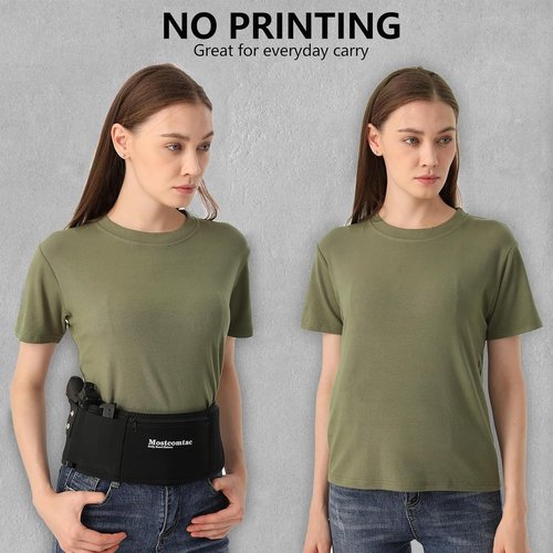 Mostcomtac Belly Band Holster for Men & Women - Breathable Neoprene Gun Holster, Multi - Pocket Tactical Belt for Outdoors, Fits Glock 19, 17, 43, 43x, Taurus G3C, G2C and Most 9mm and 380 Handguns
