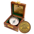 to My Son Engraved Brass Compass with Wooden Box – Inspirational Gift from Dad or Mom – Working Compass for Son – Graduation, Birthday, Christmas, Travel Keepsake Gift