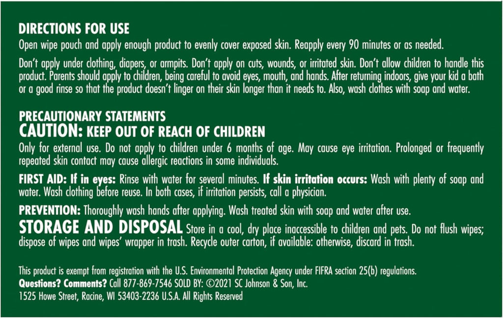 Skiennix Mosquito Repellent Wipes - Natural Botanical Extracts | 10 Wipes Per Pack