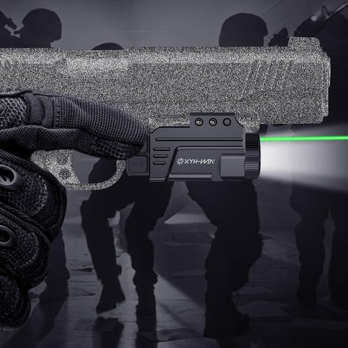 Aluminum 600 Lumens Light Green Laser Combo for Taurus G2c G3C with Strobe Function, Pistol Laser Sight and Weapon Light Fits for Picatinny Rail & Full Compact Rail, TypeC Rechargeable,IPX6 Waterproof