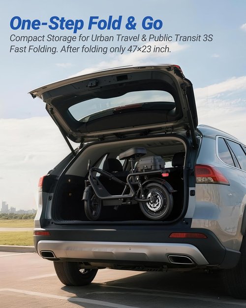 MAXSHOT Electric Scooter - High-Speed Folding E-Scooter with Dual Suspension | 350W Motor, 21-28 Miles Range, 8.5/10/14" Tires