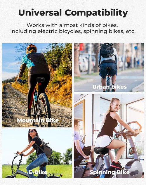 KEMIMOTO Bike Seat Cushion - Comfortable Foam Padded Saddle for Men & Women | Ideal for Touring & Commuting