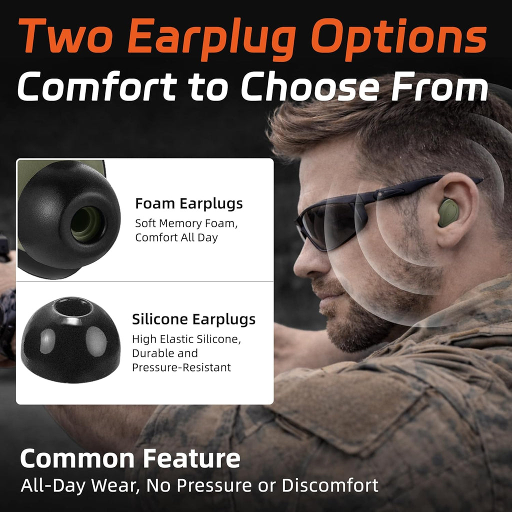 PROHEAR EP05 Bluetooth Shooting Earbuds - SNR 29dB Hearing Protection & Noise Reduction for Comfort