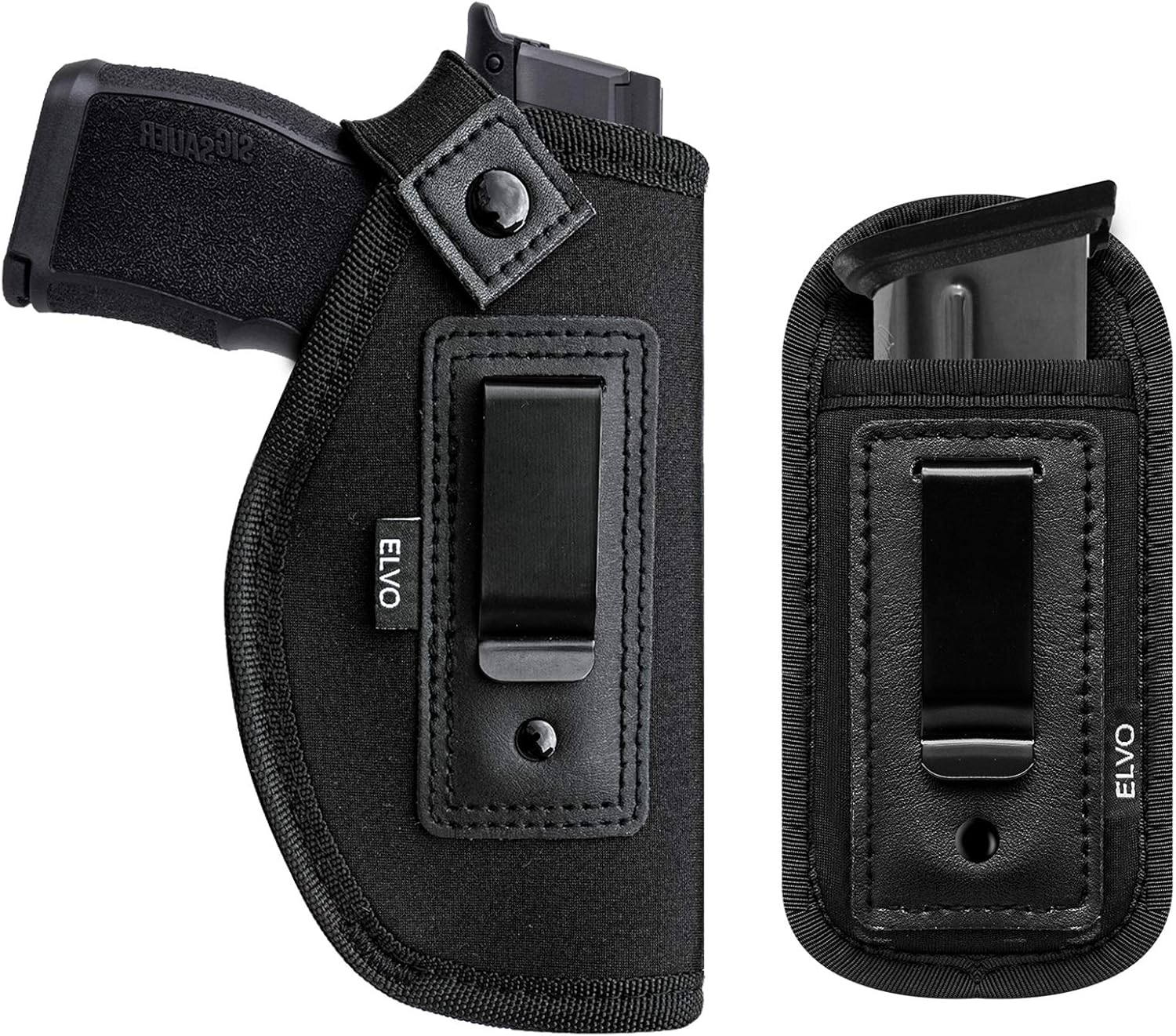Skiennix Universal IWB Gun Holster - Concealed Carry for All Firearms | 2 Pack, Fits S&W, Glock, Sig Sauer