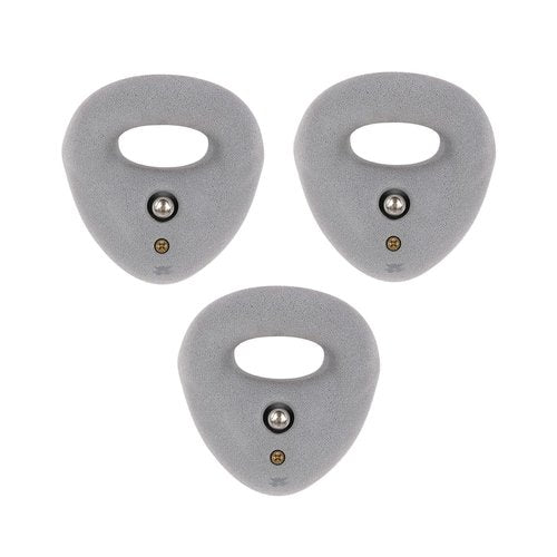 Atomik Rock Climbing Holds Set of 3 Large Bolt-On Jug Rings in Gray