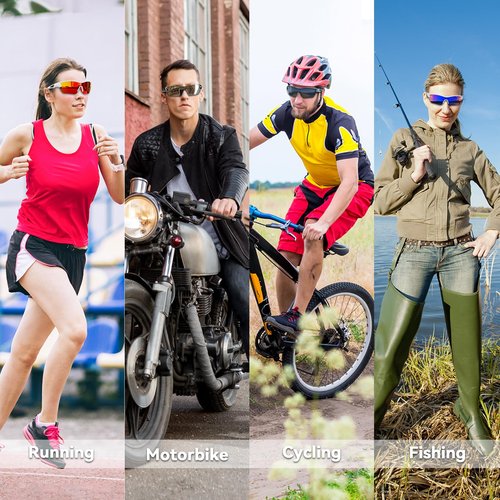 BEACOOL Polarized Sports Sunglasses for Men Women Youth Baseball Cycling Running Driving Fishing Golf Motorcycle TAC Glasses UV400