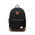 Herschel Supply Co. Youth Heritage Backpack, Black/Saddle Brown, 26 L
