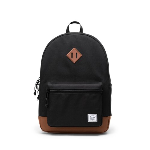Herschel Supply Co. Youth Heritage Backpack, Black/Saddle Brown, 26 L