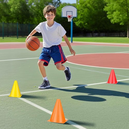 Durable 36pcs Soccer Cones - 7 Inch Plastic Training Cones for Sports, Agility Drills & More