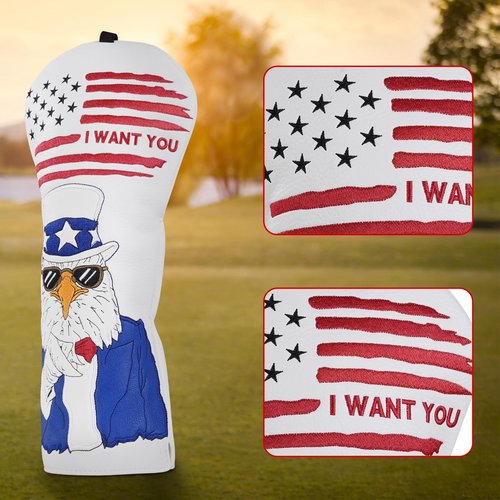 Mr. Eagle Driver Headcover Golf Club Covers I Want You Golf Head Covers for Taylormade Titleist Callaway