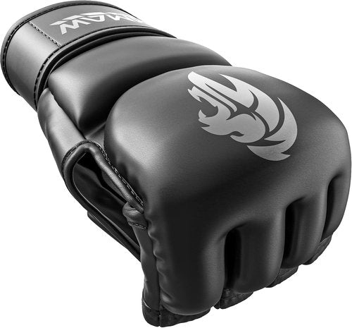 MAXForce EVE MMA Gloves - Anti-Injury Shock Absorbent Design | Half Finger, Open Palm for Muay Thai & Sparring