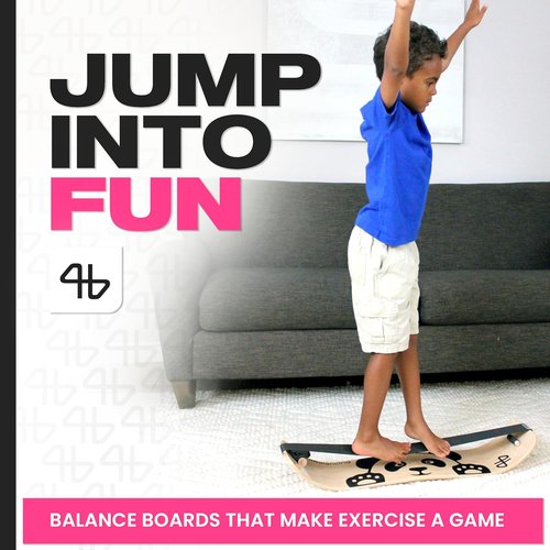 Balance Board for Kids - Wooden Wobble Trainer for Coordination | Ideal for Skateboarding, Snowboarding & More