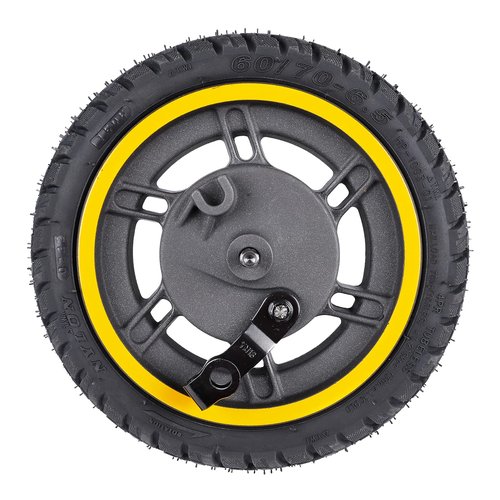 Karlak 10 Inch 60/70-6.5 Front Wheel Tire Replment for Ninebot MAX G30 G30D Electric Scooter Front Wheel Hub with Drum Brake