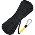 Shappy Black 15 m Floating Life Ring Rope - 1/4 in Polypropylene with Stainless Steel Hook
