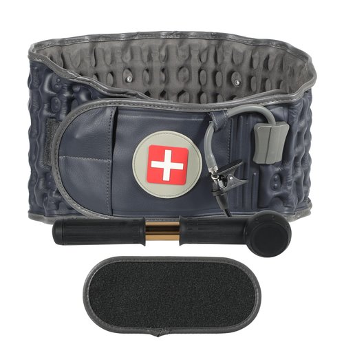 Samflykaka Decompression Back Belt for Pain Relief,Lower Back Traction Device for Women and Men One Size Fits 29-49 inches Waist (Blue)
