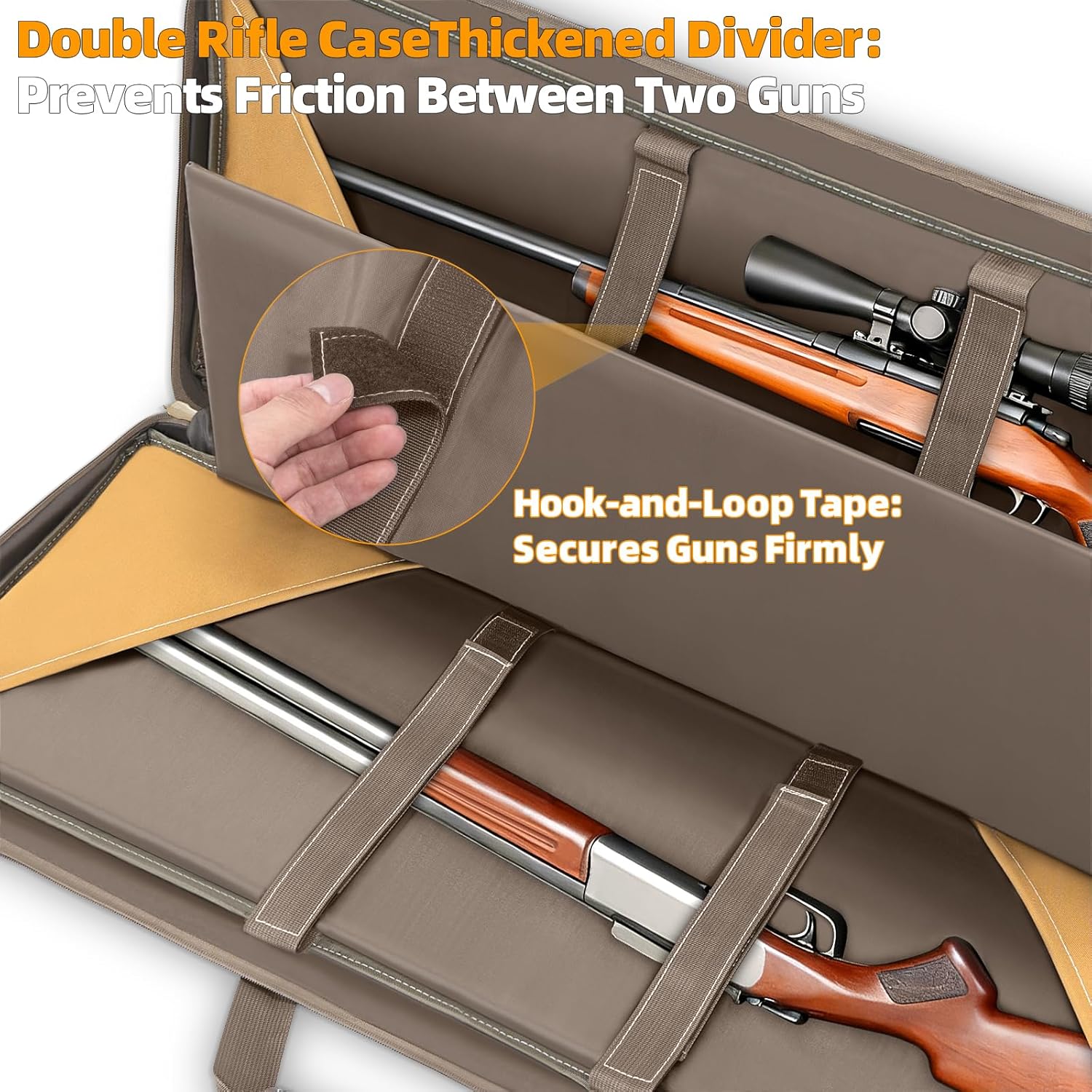 TORIBIO Tactical Double Rifle Case - Soft Gun Bag for Secure Storage & Transport | Fits 32" to 55" Rifles
