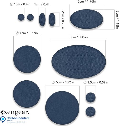 aZengear Repair Patches - Waterproof Self-Adhesive Polyester Fabric for Jackets, Shoes, Tents | Navy Blue