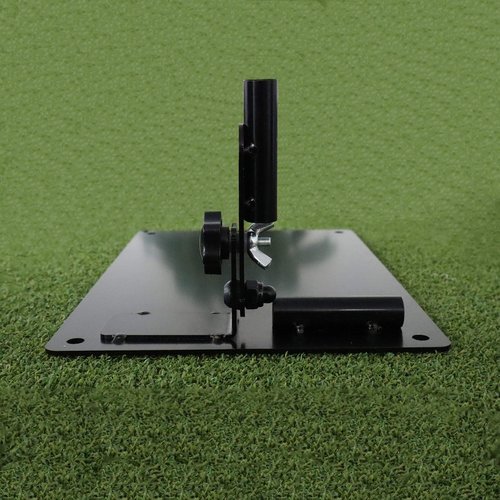 BRAMASOLE Golf Swing Plane Trainer Perfector Plate with Arm Band Adjustable Alignment Stick Holder Rods Base Training Aid Driving Range or Mat Practice Equipment (Standard Plate+Arm Band)