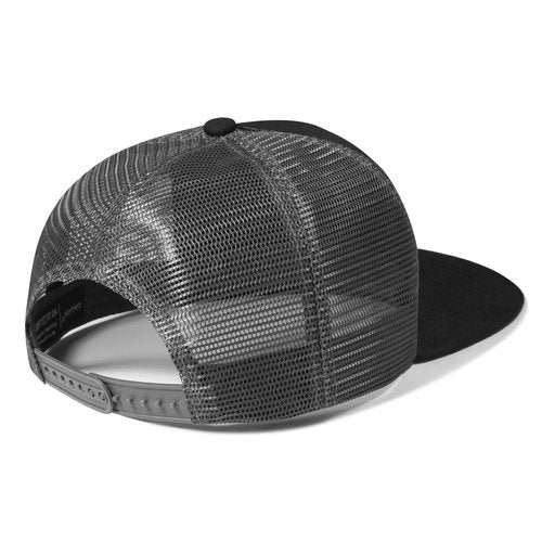 UALON Baseball Cap, Snapback Trucker Hat for Men & Women with American Flag and Adjustable, Breathable Mesh, Flat Bill Hats Black/Dark Gray