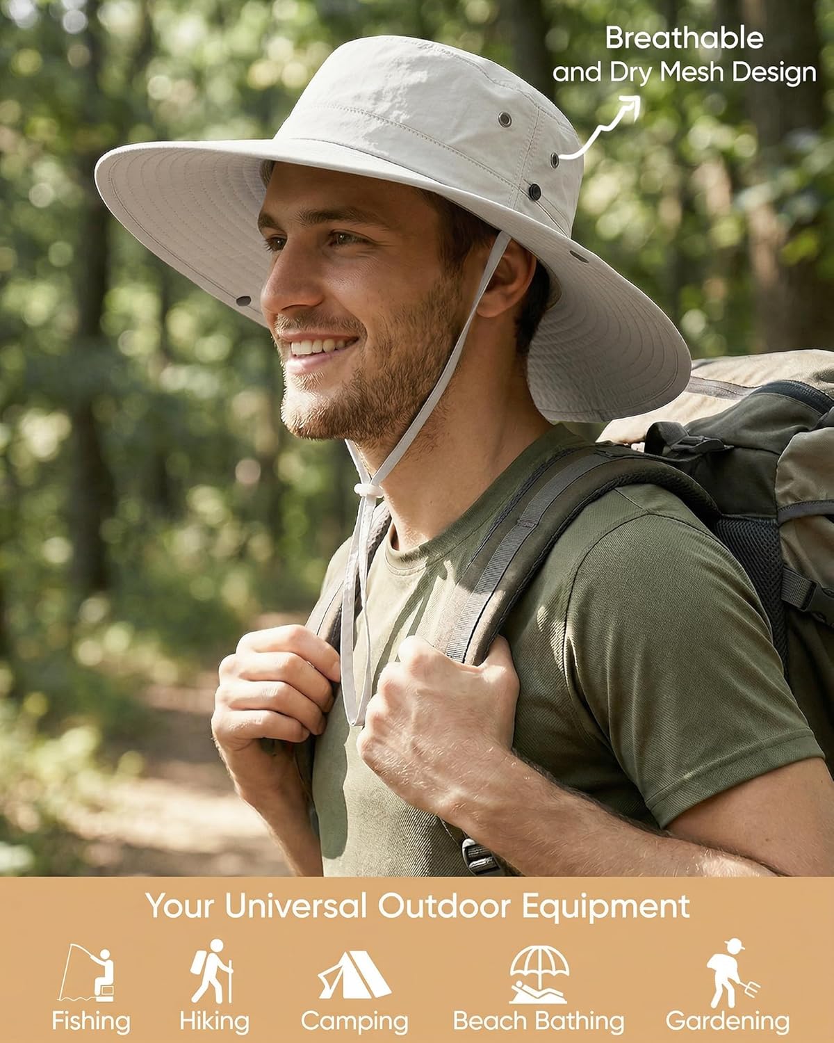 Skiennix Sun Hat - Wide Brim Fishing Hat for Ultimate Sun Protection | Perfect for Summer Outdoor Activities