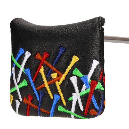 Craftsman Golf Messy Funny Colorful Golf Tee Style Black Mallet Putter Headcover for Taylormade Spider Tour Magnet