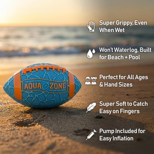 **Water Football by Regine Switzerland | Soft & Easy Grip Pool Toy for Kids - Perfect for Outdoor Fun**