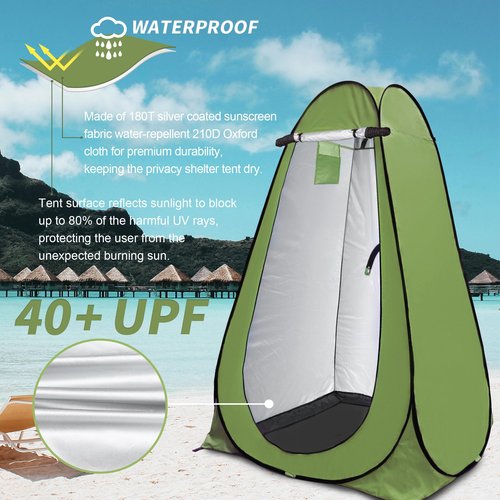 anngrowy Pop Up Privacy Shower Tent Portable Outdoor Camping Bathroom Toilet Changing Dressing Room Privacy Shelters Room for Hiking and Beach Sun Shelter Picnic Fishing– UPF40+ Waterproof