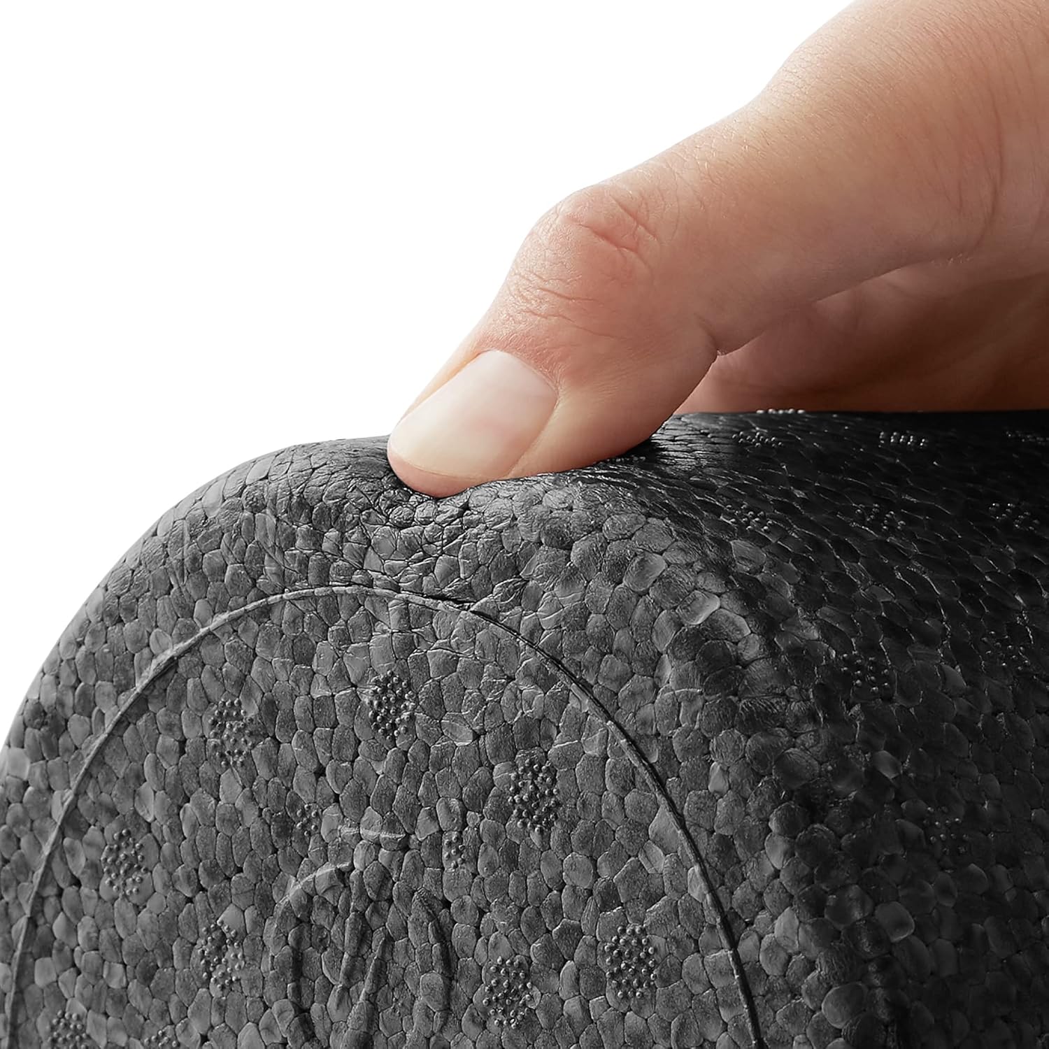 Philosophy Gym High-Density Foam Roller - 18" Round for Exercise, Massage & Muscle Recovery - Black