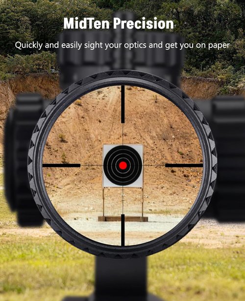 MidTen Bore Sight Laser Kit - 64 Adapters for 0.167 to 12GA Calibers | Rechargeable Green/Red Laser