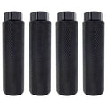 Zelerdo 2 Pairs Aluminum Alloy Bike Pegs for Mountain Bike Cycling Rear Stunt Pegs Fit 3/8 inch Axles (Pure black,100x28 mm)