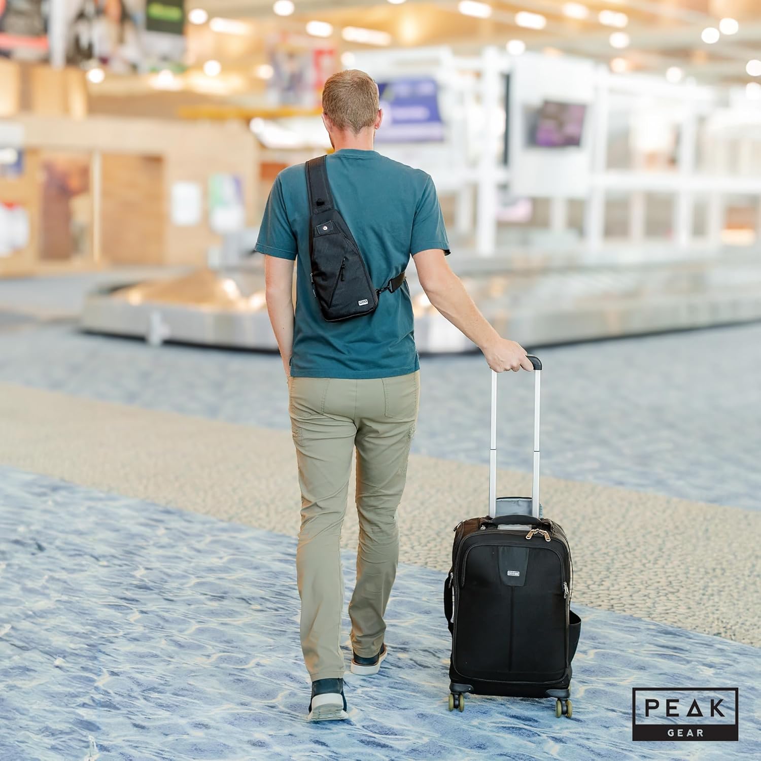 Peak Gear Travel Sling Bag - Compact Crossbody Design | Lightweight & Convenient | Lifetime ID Tag Included