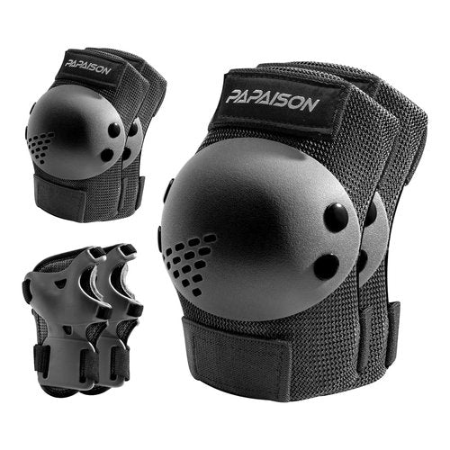 PAPAISON Kids/Youth Knee Pad, Elbow Pads & Wrist Guards for Inline Skating Bike Cycling Skateboard Scooter, 3 in 1 Protective Gear Set for Girls Boys Adult