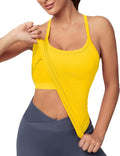 MathCat Workout Tank Tops - Sleeveless Athletic Yoga Shirts with Built-In Bra for Women