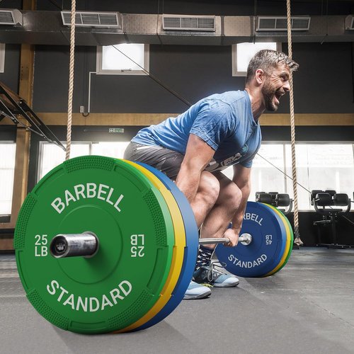 Mikolo Olympic Weight Plates - Enhanced Grip Bumper Plates for Strength Training | 2 Inch Size