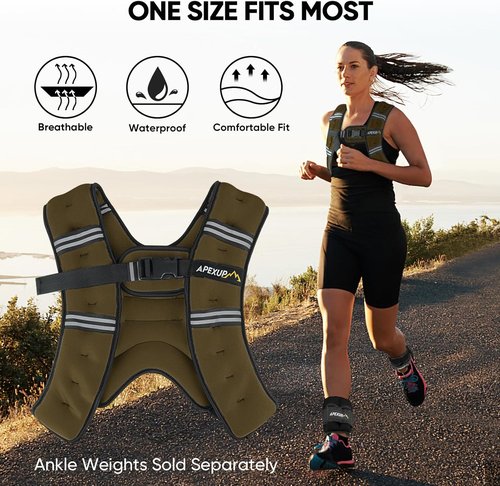 APEXUP Weighted Vest - Adjustable Weight Vest for Strength Training & Running | Unisex Design