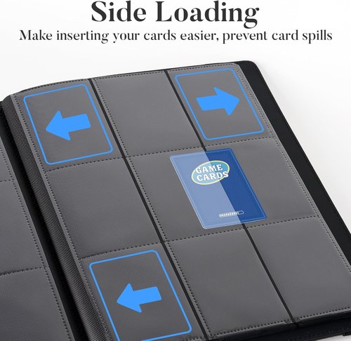 Fabmaker Premium 9 Pocket Card Binder - Sturdy PU Cover for 360 Cards | Sleek Orange Trading Card Album