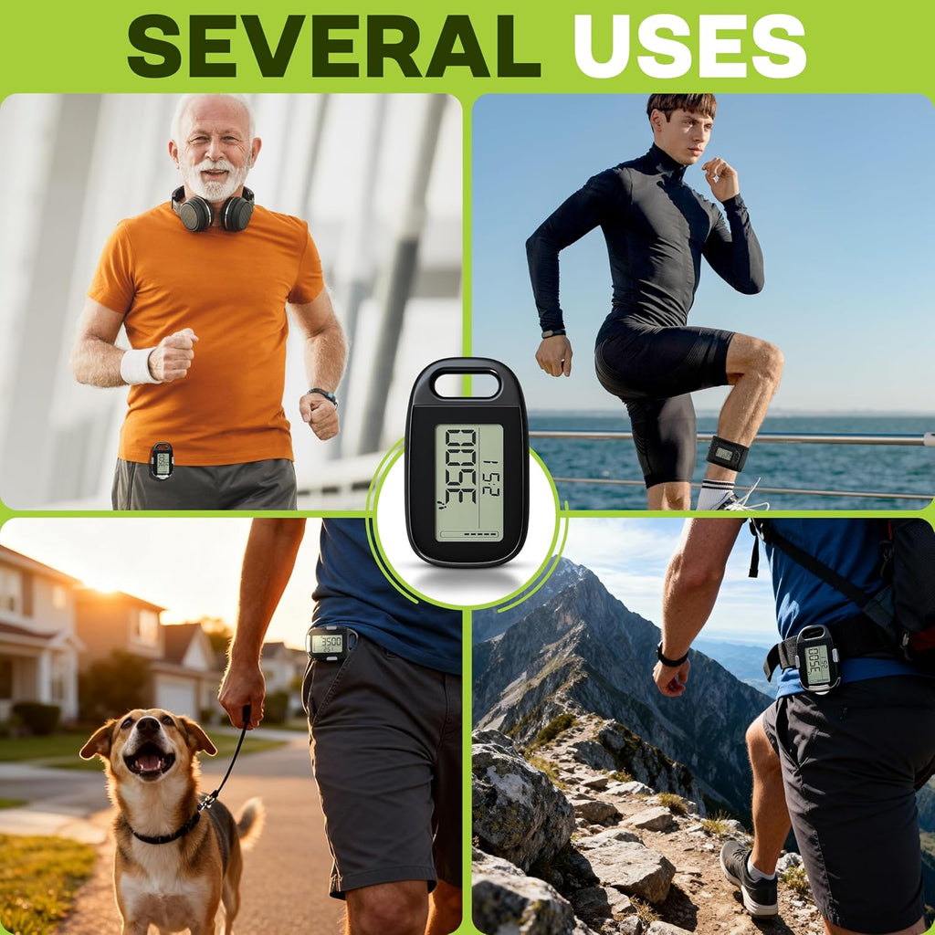 Skiennix Ankle Pedometer Step Counter | Activity Tracker with Clip-On - Tracks Steps & Distance