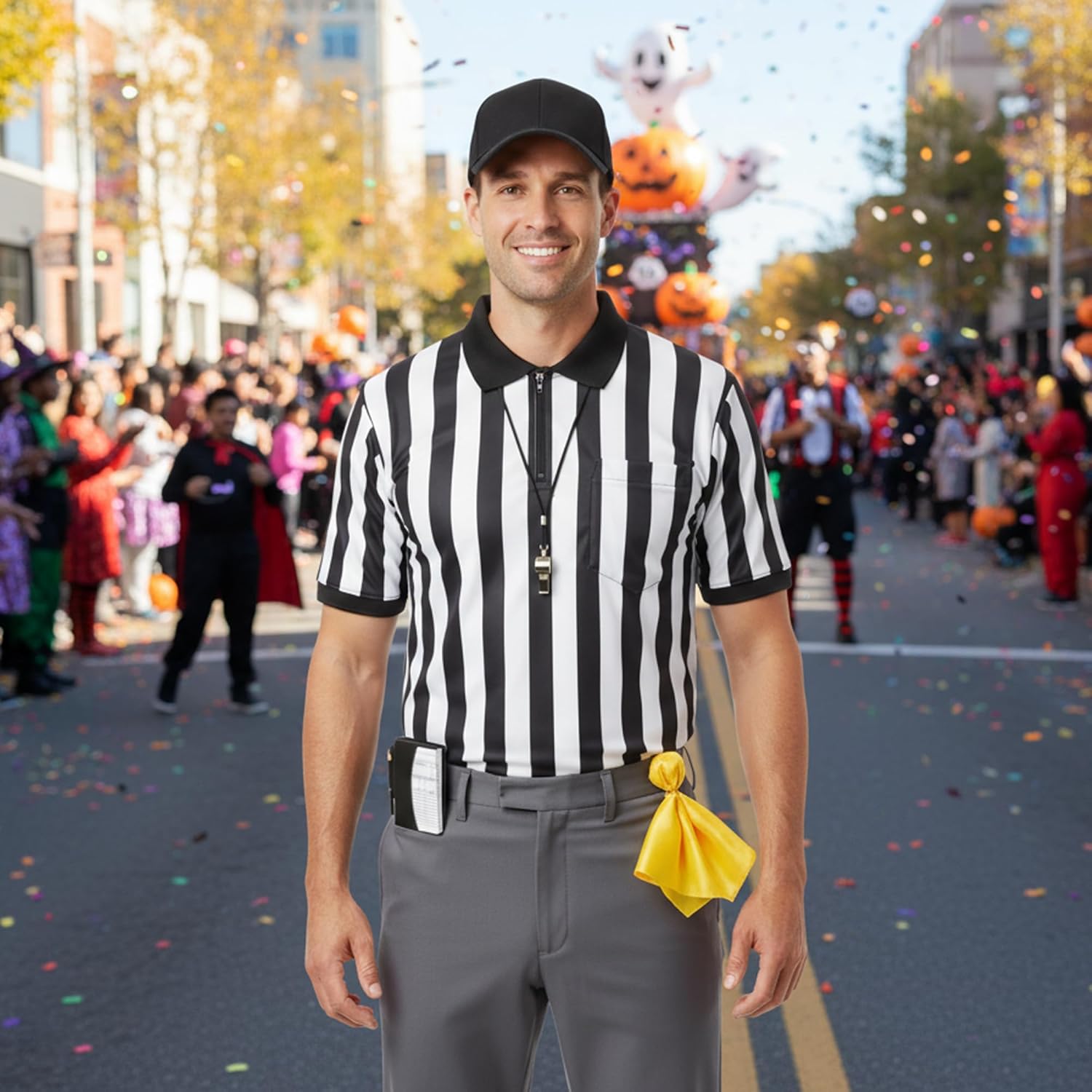 Skiennix Referee Shirt - Men's Football Soccer Costume for Halloween | Sporty Cosplay Outfit